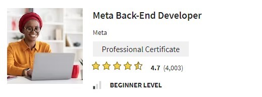 coursera black friday deals Meta Back-End Developer