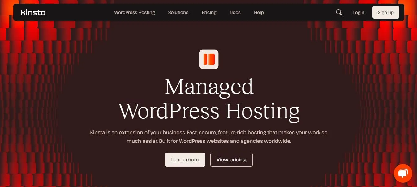 kinsta - Web Hosting for Restaurants