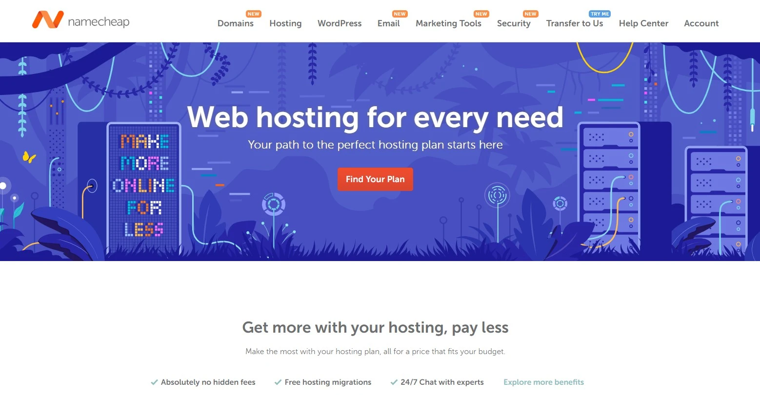 Namecheap - Web Hosting for Freelancers